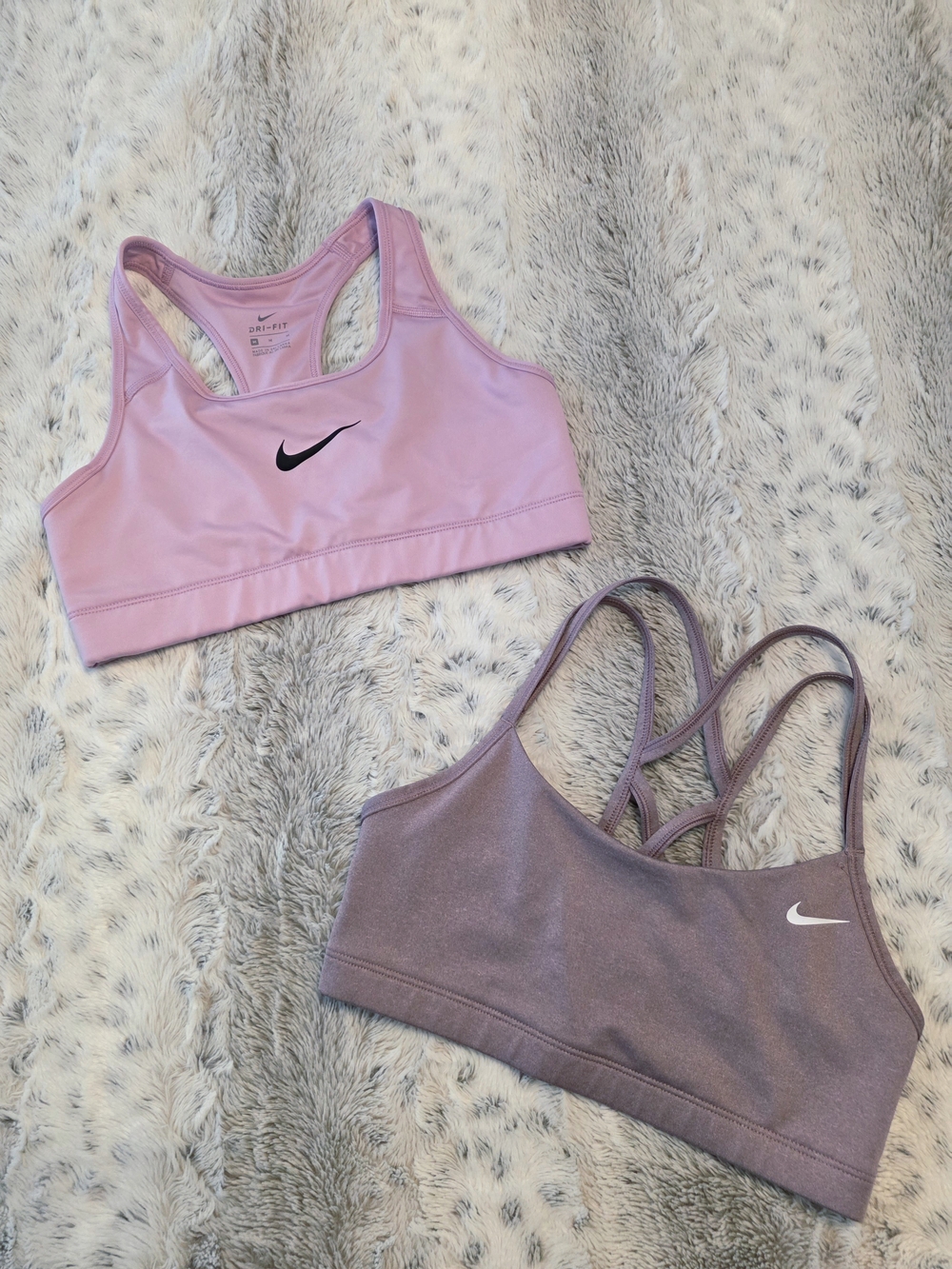 Nike Medium -Light Pink & Lavender Racerback Sports Bra Set